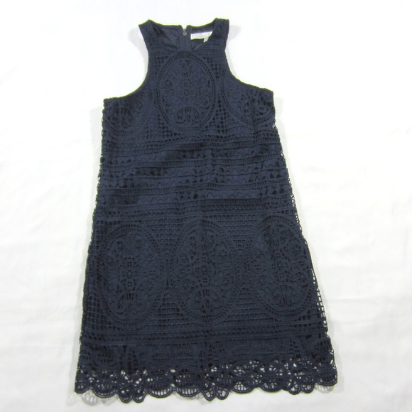 Lovers + Friends Dresses & Skirts - LOVERS + FRIENDS Caspian Navy Lace Mini Dress XS